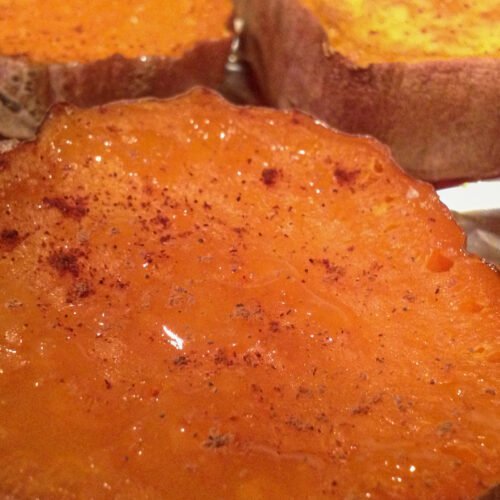 Baked Cut Sweet Potatoes Recipe