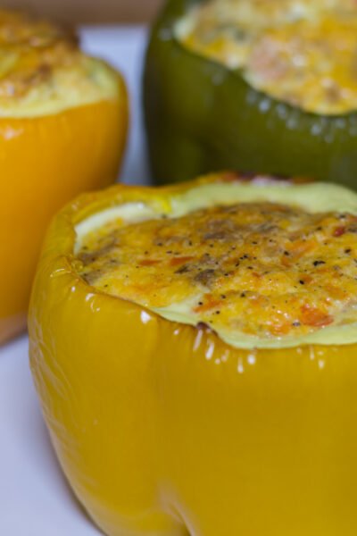 Healthy Omelette Stuffed Bell Peppers Recipe