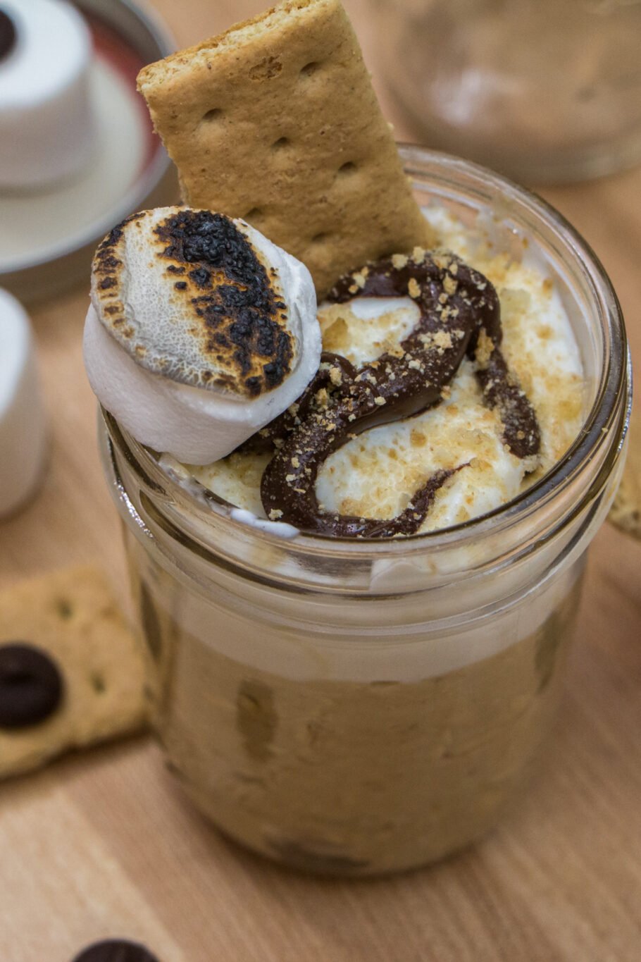 S’mores Protein Oatmeal in a Jar S’mores Protein Oatmeal in a Jar Recipe