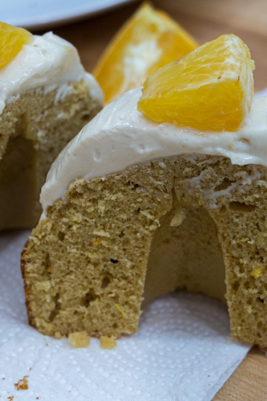 Orange Cream Protein Cake with Frosting Recipe