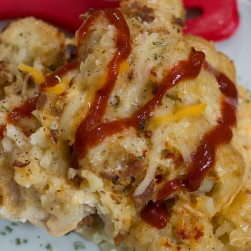 Loaded Tater Tot Slow Cooker Chicken Recipe