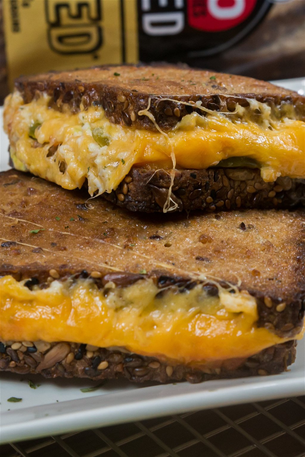 Baked Jalape 241 o Popper Grilled Cheese Recipe The Protein Chef