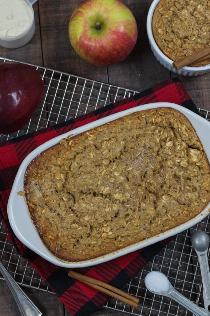 Baked Apple Pie Protein Oatmeal Recipe