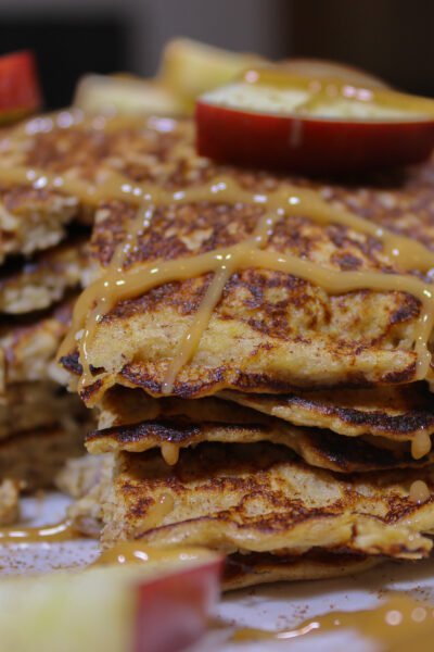 Caramel Apple Protein Pancakes Recipe