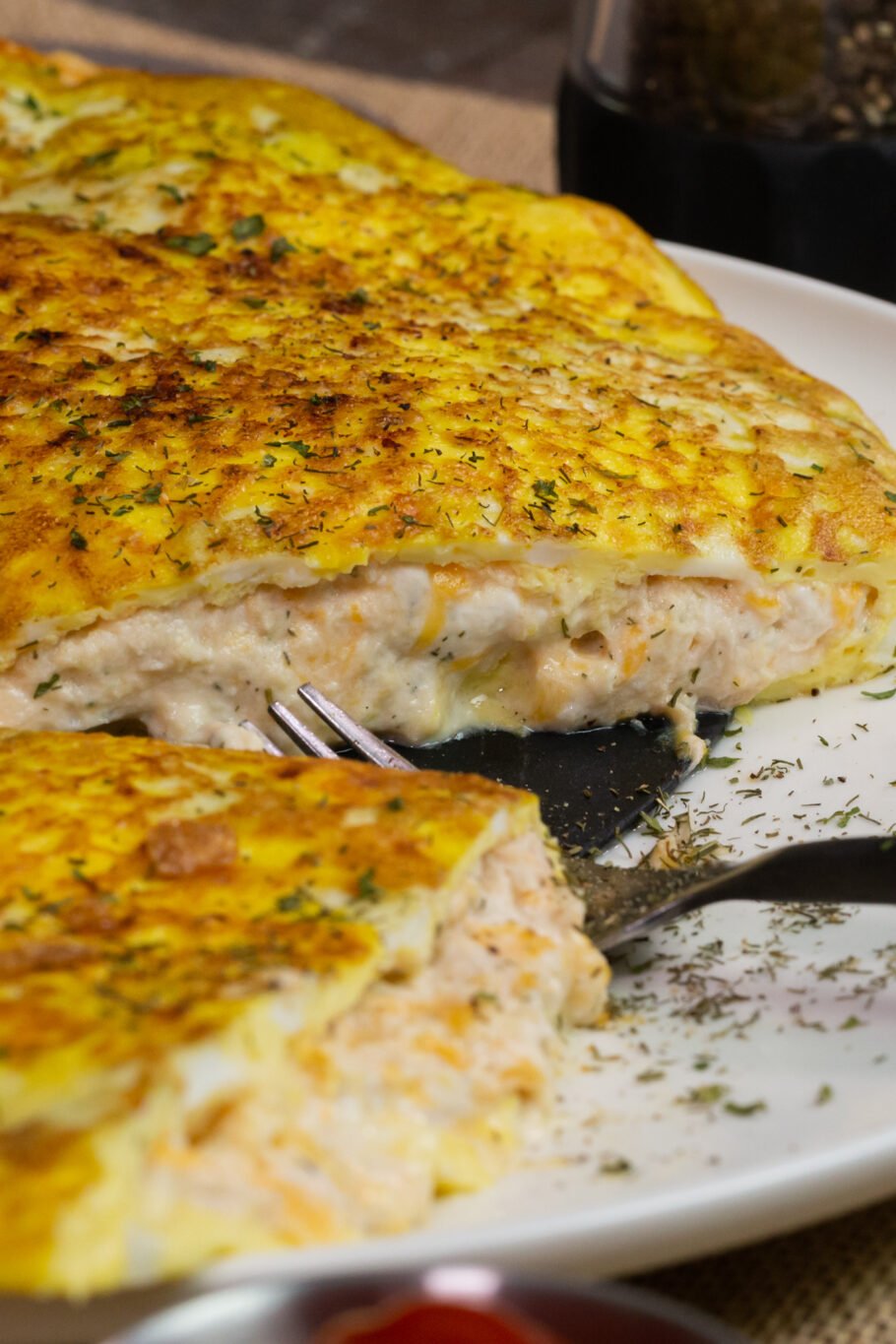 Easy Cheesy Tuna Omelette Easy Cheesy Tuna Omelette Recipe