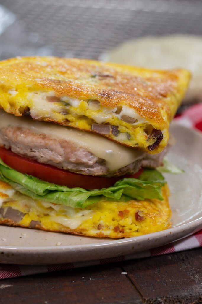 10 Minute Keto Omelette Cheeseburgers Recipe
