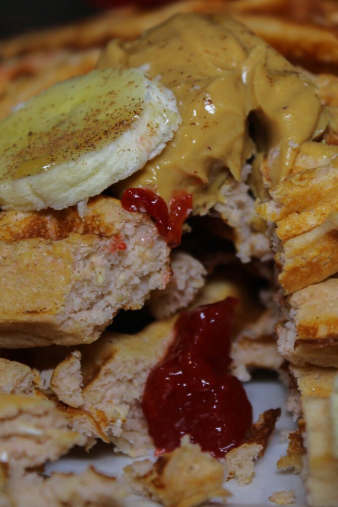 Peanut Butter & Jelly Protein Waffles Recipe