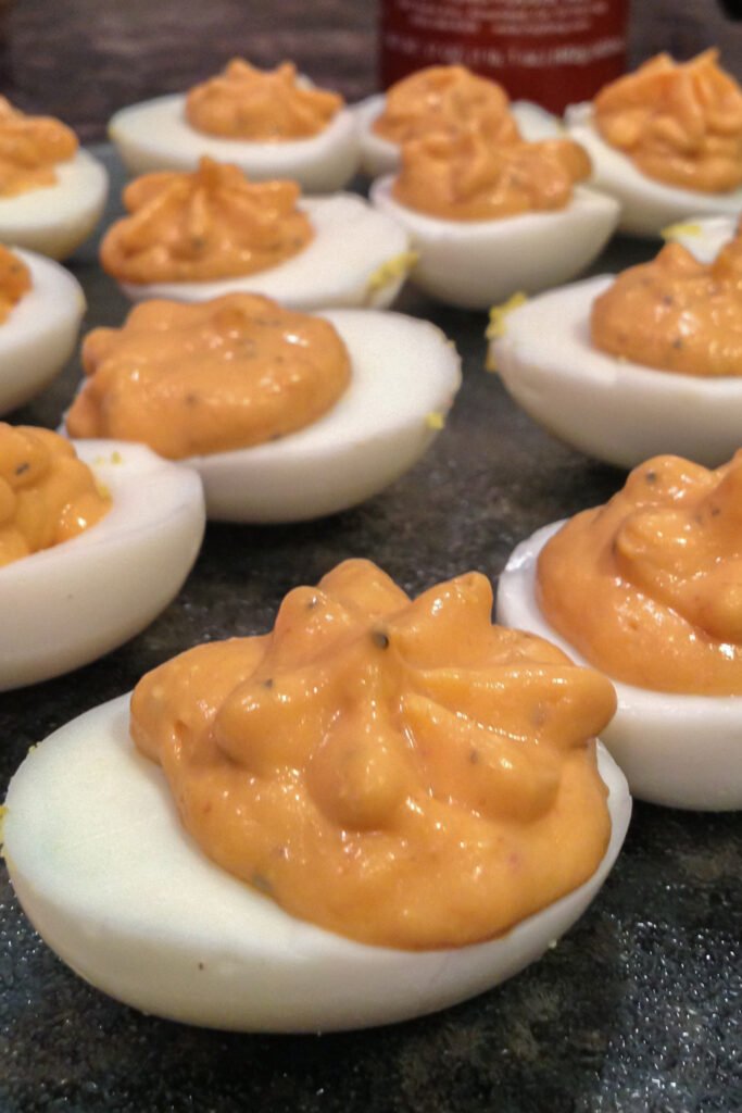 Sriracha Deviled Eggs Recipe The Protein Chef 3597