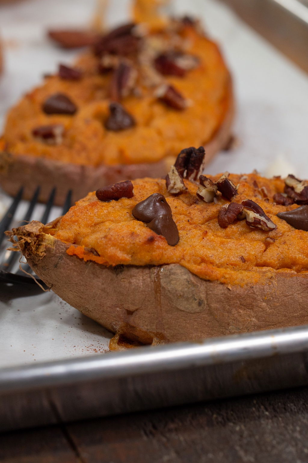 Dessert Loaded Twice Baked Sweet Potatoes Recipe The Protein Chef
