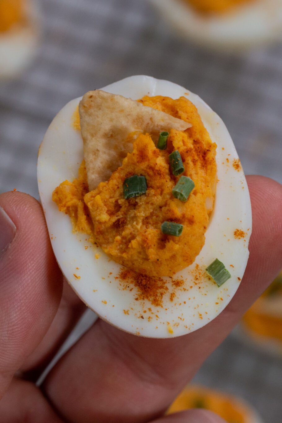 Mexican Deviled Eggs In 5 Minutes Holding