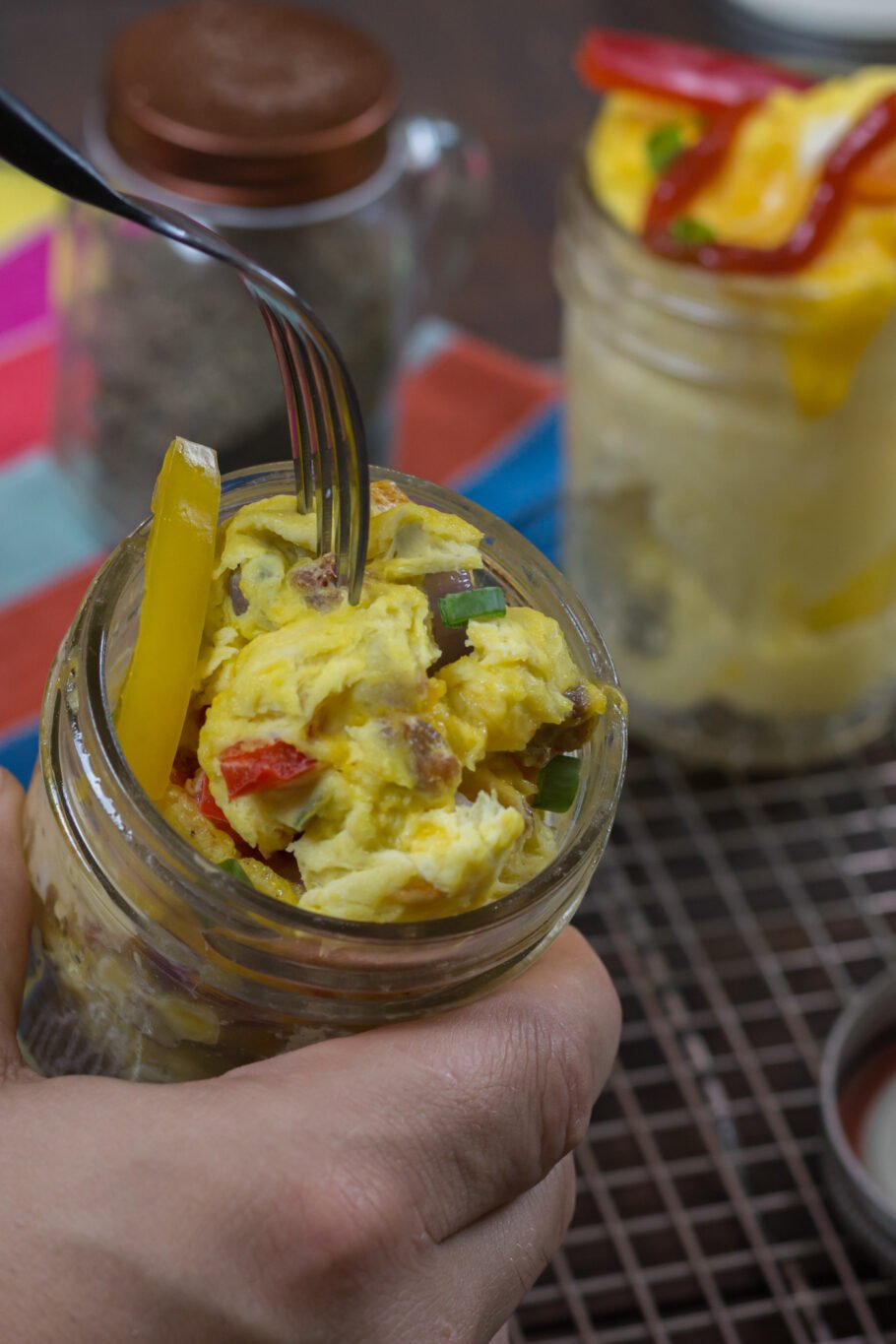 Meal Prep Mason Jar Omelettes - Kalejunkie