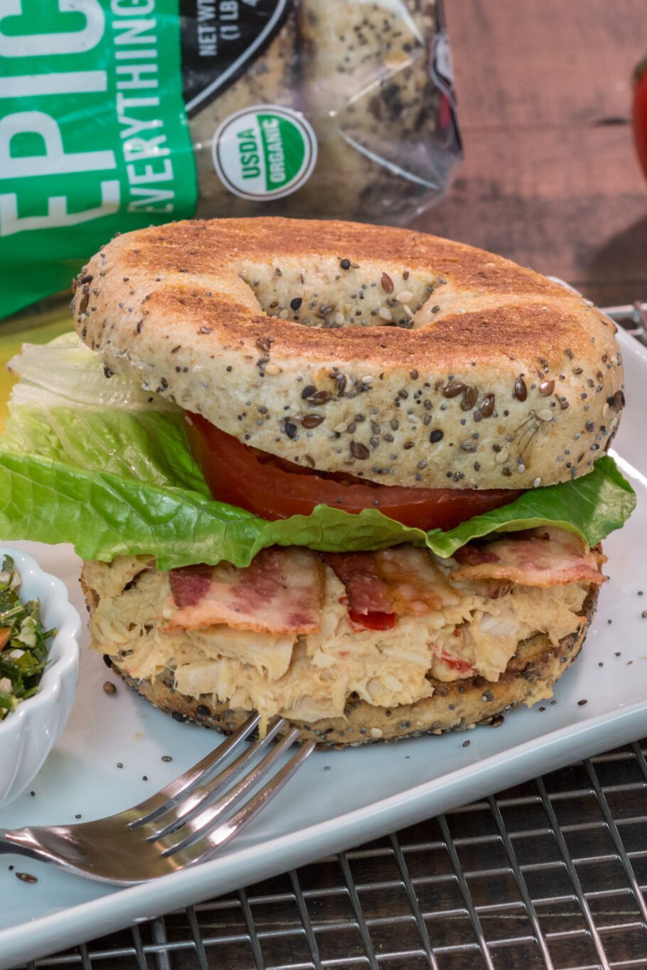 Quick & Easy Tuna Bagel Sandwich