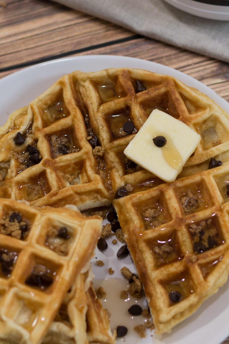 Easy Low Carb Waffles Above