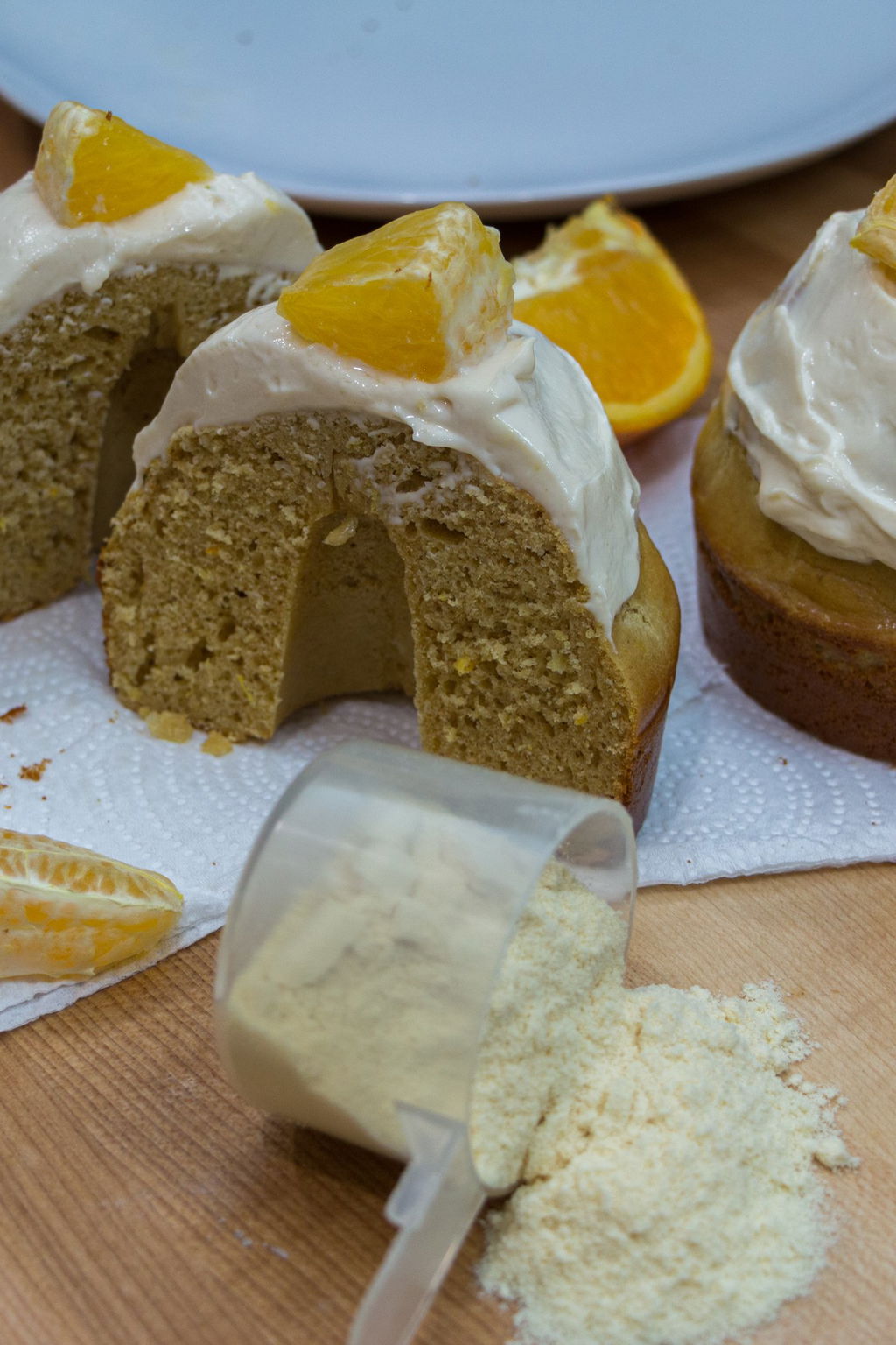 Orange Cream Protein Cake with Frosting Recipe The Protein Chef