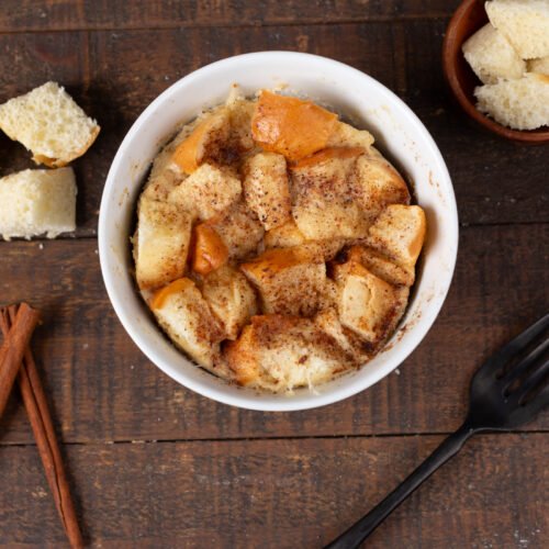 Microwave Bread Pudding with Protein Recipe