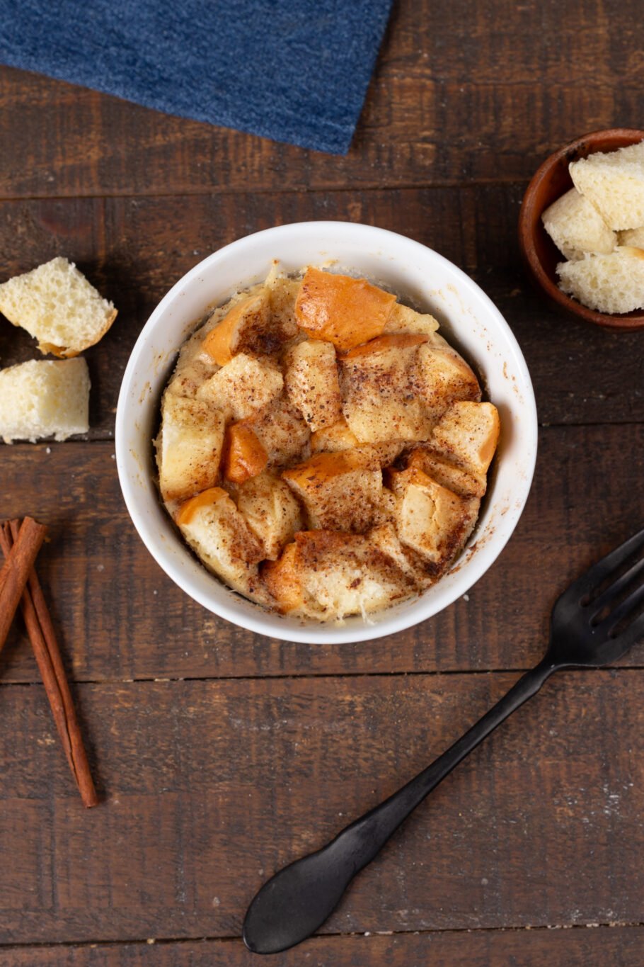 Microwave Bread Pudding with Protein Recipe