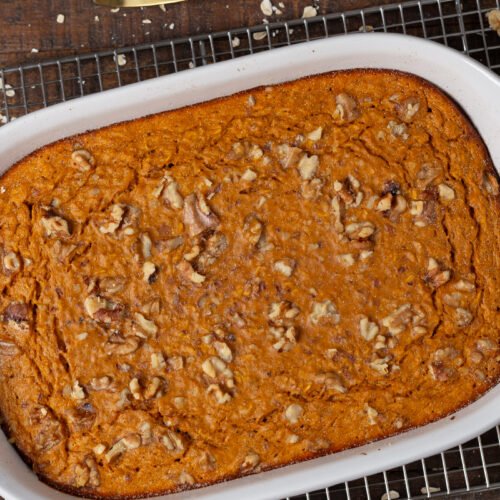 Baked Pumpkin Pie Protein Oatmeal Recipe