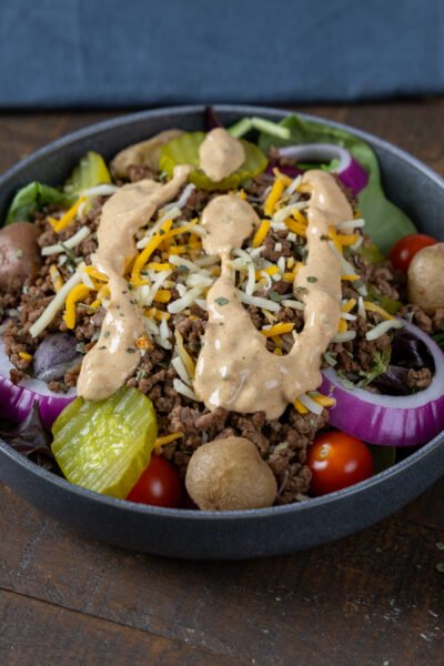 High Protein Burger Bowls with Sauce Recipe