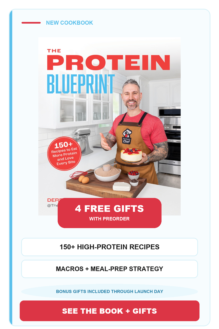 The Protein Blueprint cookbook preorder with 4 free gifts