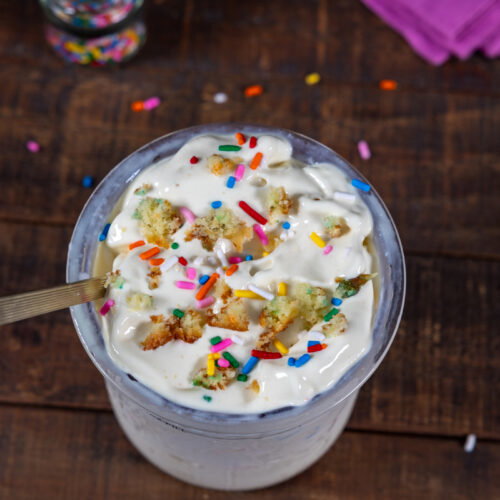 Ninja Creami Protein Birthday Cake Ice Cream Recipe