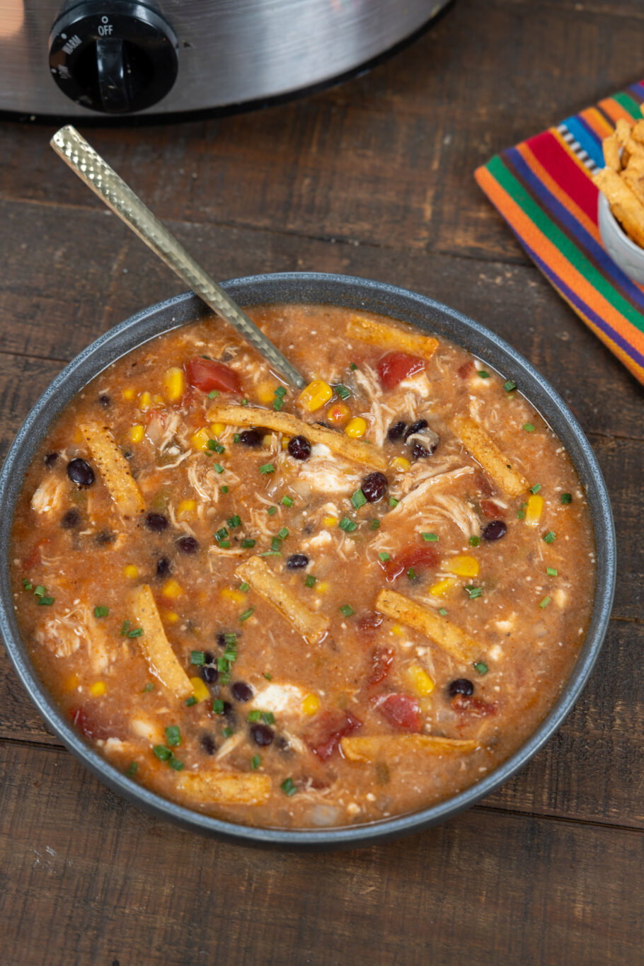 Slow Cooker Chicken Enchilada Soup Recipe