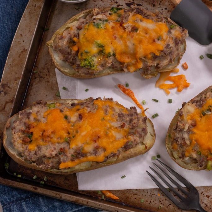 Loaded Twice Baked Potatoes Loaded Twice Baked Potatoes Recipe